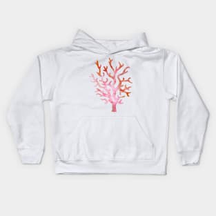 Coral Watercolor Painting 2 Kids Hoodie